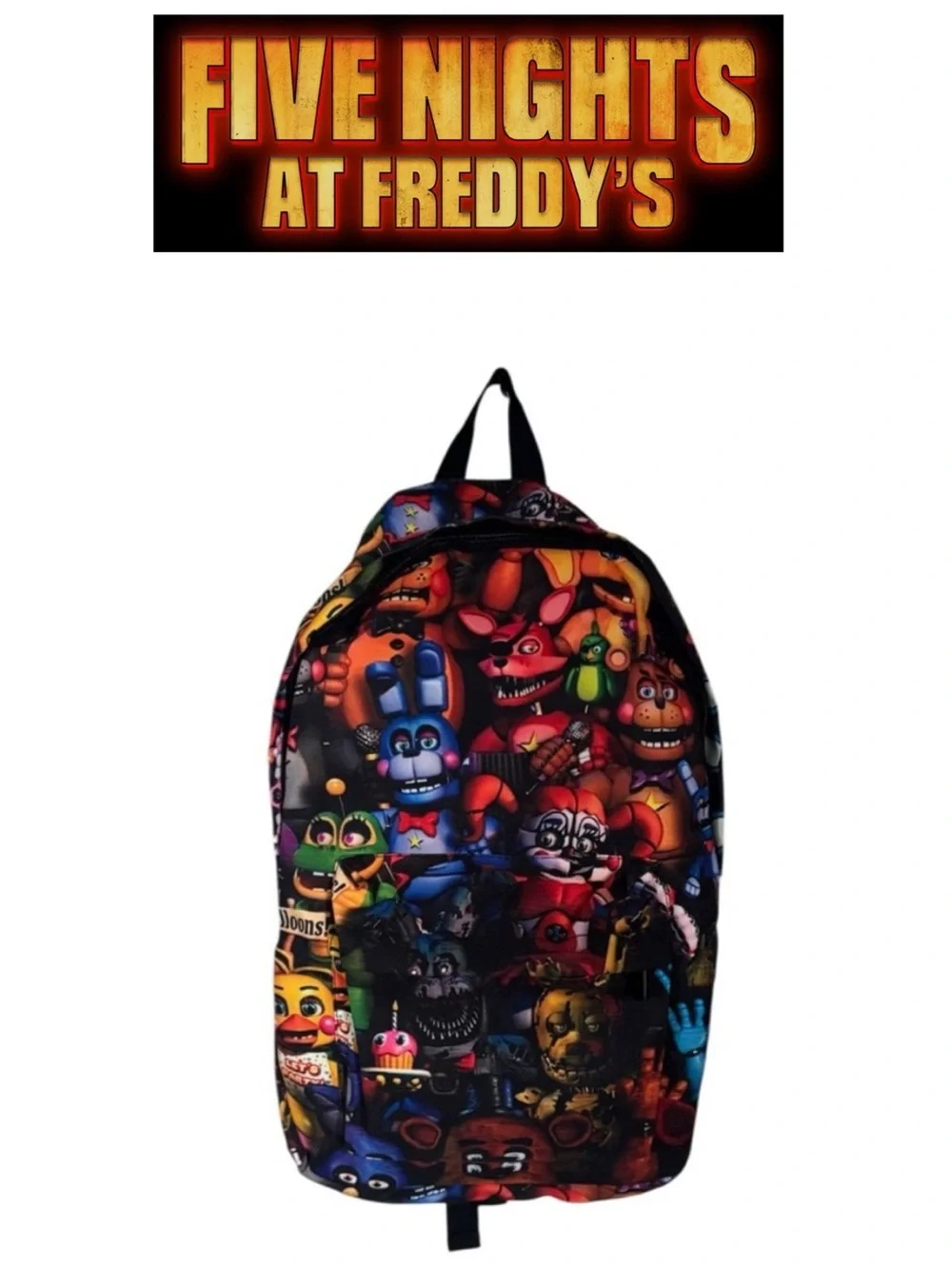 FNAF- Five Nights at Freddy's Casual Rucksack Back Pack All Over Print NEW!
